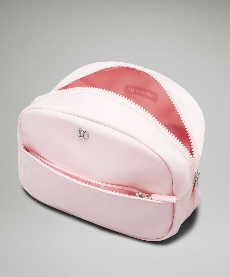 Lululemon Toiletry Bag, City Essentials Pouch, Lulu Pencil Case, Christmas Girly Gifts, Mini Bag For School, Preppy Gifts For Christmas, Lulu Makeup Bag, Lululemon City Essentials Pouch, Pink Make Up Bag