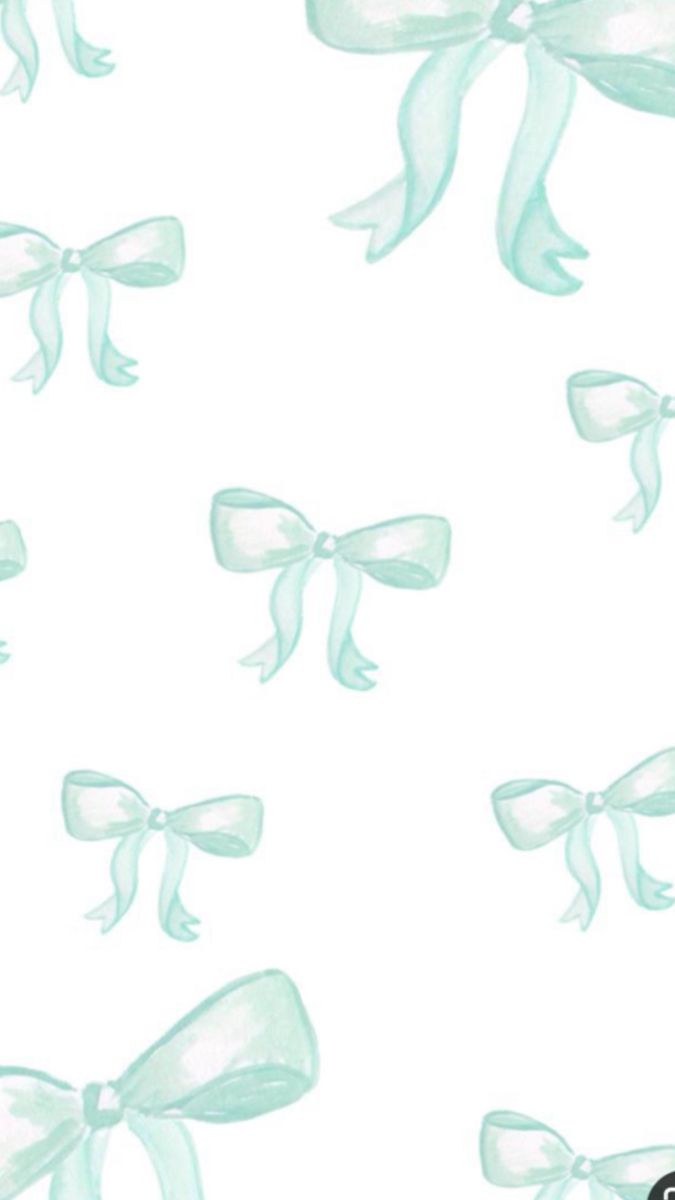 a white background with blue bows on it