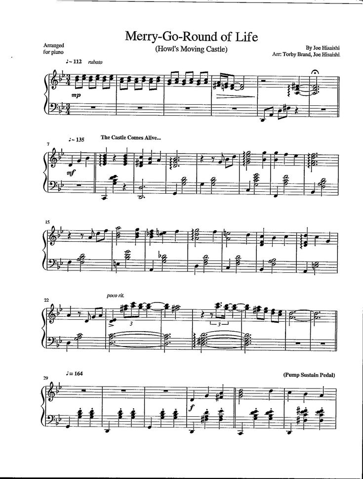 merry - go - round of life sheet music