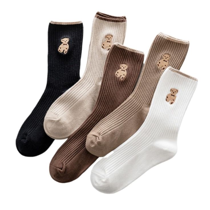 PRICES MAY VARY. Indulge in Comfort: Treat your feet to our irresistibly soft and breathable crew socks, crafted from a blend of Cotton, polyester, and Spandex. Designed with meticulous attention, these socks offer a snug fit without any excess fabric at the toe joints, ensuring a gentle and cozy experience from the moment you slip them on. Perfect Fit: Our stylish socks are suitable for women with US shoe sizes 5-9, thanks to their stretchy knit construction that molds to your feet effortlessly Stylish Socks, Cozy Socks, Winter Socks, Cute Socks, Long Socks, Patterned Socks, Bear Stuffed Animal, Girls Socks, Tube Socks