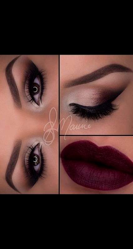 Wine Dress Makeup, Red Prom Dress Makeup, Maroon Dress Makeup, Makeup For Burgundy Dress, Makeup For Prom, Burgundy Makeup, Red Dress Makeup, Wine Dress, Formal Makeup