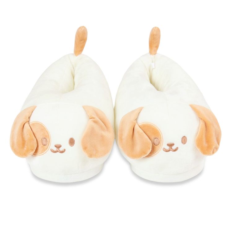 Anirollz Puppiroll Cute Character Stuffed Animal Plush Slippers - One Size Comfy wearable Anirollz here! These comfortable slippers snuggle around your feet and keeps them warm in the winter💜 Kawaii Puppy Dog stuffed animal plush indoor room slippers One Size (fits up to US Women's size 8.5) High quality, reinforced stitching Comfy foam cushioned bottom Stuffed with 100% premium polyester filling Anti-slip bottom finish Size : (One slipper) Approx. W 6.5" x L 10.5"" x H 4.5" Material : Polyeste Cute Plush Indoor Slippers, Room Slippers, Winter Kawaii, Kawaii Puppy, Dog Slippers, Dog Stuffed Animal, Plush Slippers, Stuffed Animal Cat, Pet Dogs Puppies