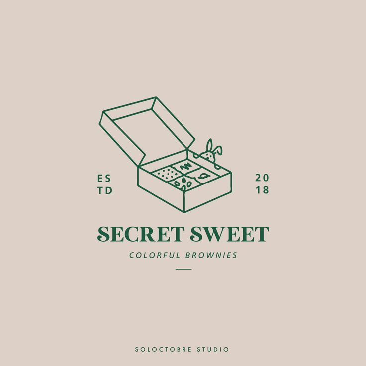 Secret Sweet | Logo Design | Soloctobre Studio Sweet Logo Design, Bakery Logo Inspiration, Bakery Branding Design, Classy Logos, Sweet Logo, Baking Logo Design, Baking Logo, Cake Logo Design, Bakery Branding