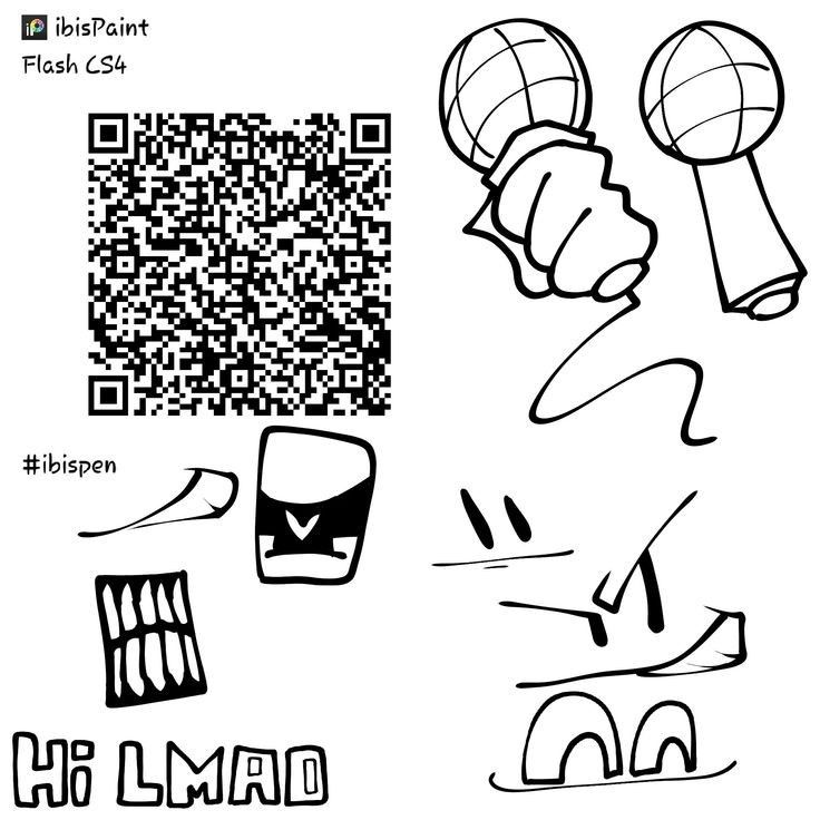 the qr code is shown in black and white, as well as an image of a