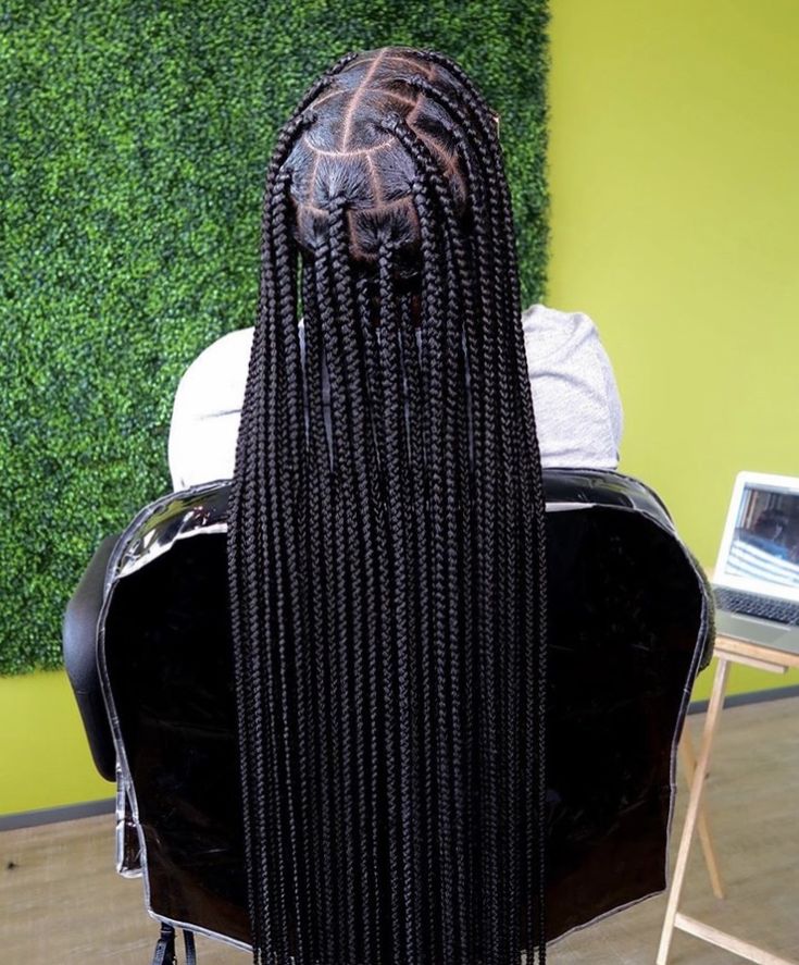 Large Ankle Length Knotless Braids, Long Box Braids Medium Size, Medium Knotless Box Braids Peek A Boo, Large Knotless Thigh Length, Long Large Knotless Braids With Color, Jumbo Peekaboo Braids, Medium Large Knotless Box Braids Long, Knotless Box Braids Medium/large, Knotless Box Braids Medium Parts