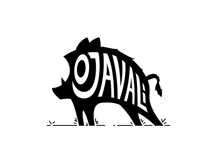 a black and white image of a pig with the word awa on it's side