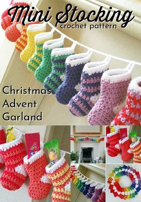 mini stocking crochet pattern christmas adventure garland