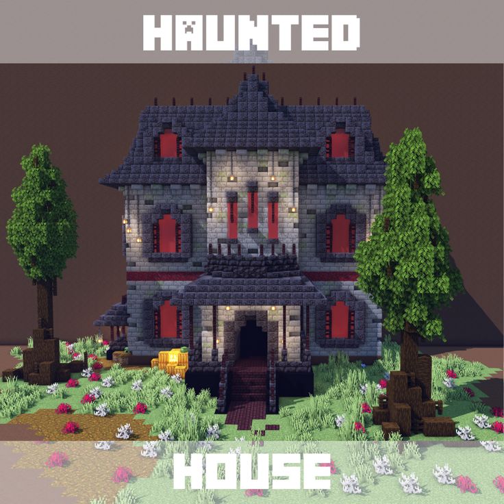 an image of a house made out of lego blocks with the words,'halloween house '