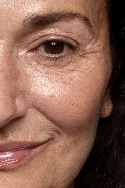 Close up on face pores texture | Premium Photo #Freepik #photo #beauty #clean #skin-care #features Face Pores, Close Up Faces, Skin Aesthetics, Face Care Routine, Face Aesthetic, Face Wrinkles, Wrinkled Skin, Skin Texture, Skin Problems