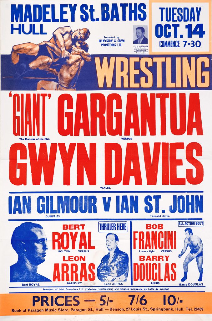 an old poster for the wrestling event