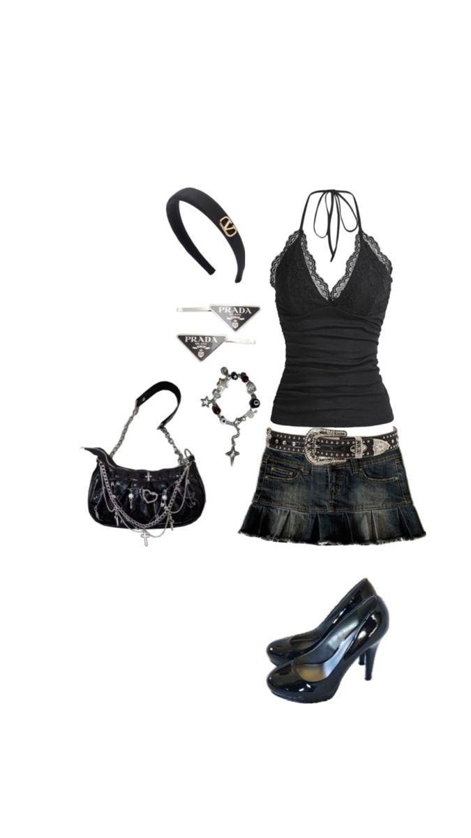 grunge '' heels '' lace top '' prada '' mini skirt '' dark '' black '' alternative '' Lace Mini Skirt Outfit, Mini Skirts Outfits, Skirt Grunge, Black Lace Mini Skirt, Skirts Outfits, Lace Mini Skirt, Grunge Outfit, Miniskirt Outfits, Black Mini Skirt