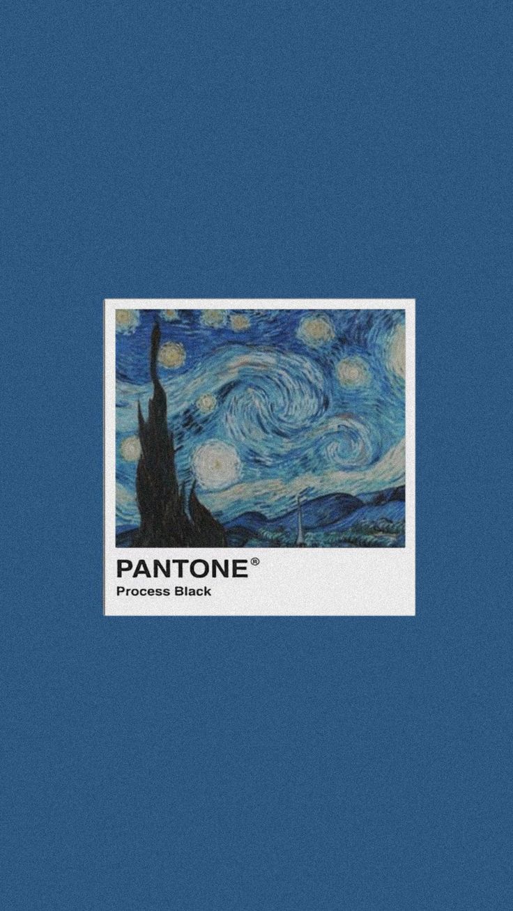 the cover art for pantone's production black album, featuring starry night