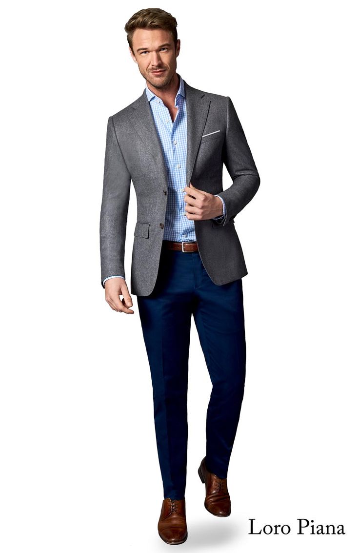 Men Executive Style Outfit, Chino And Blazer Men, Blue Blazer Grey Pants Men, Dark Gray Blazer Outfit Mens, Saco Sport Hombre Outfit, Outfits Saco Gris, Grey Suit Jacket Outfit Men, Blazer Gris Outfit Hombre, Grey Trousers Outfit Men Formal