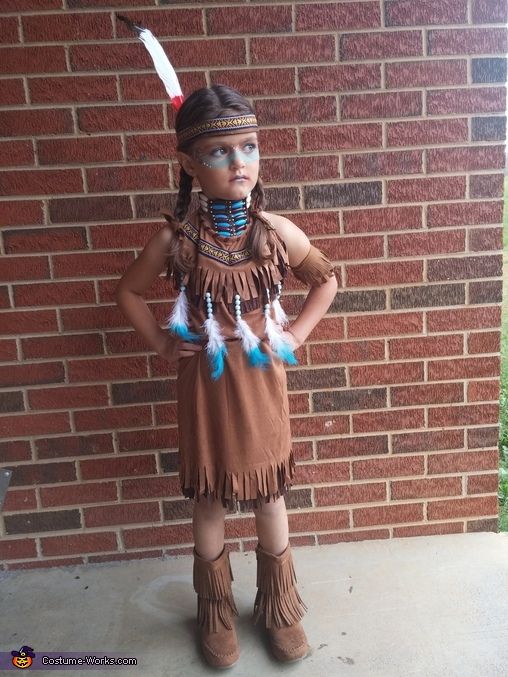 Indian Girl Costumes, Indian Halloween Costumes, American Halloween, Native American Halloween Costume, American Costume, 2015 Halloween Costumes, Indian Dress Up, Homemade Costume, Costume Works