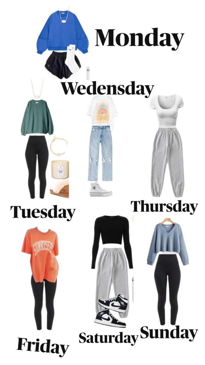 My outfits throughout the week To School Outfits, School Outfits Ideas Summer, Spirit Week Holiday Day Outfits, Outfits For Tuesday School, Cute Outfits For School 8th Grade Girl, Outfit Ideas For School Cold Weather, Wednesday Fits For School, Outfit Of The Week For School, Cute Sunday Outfits For Church Winter