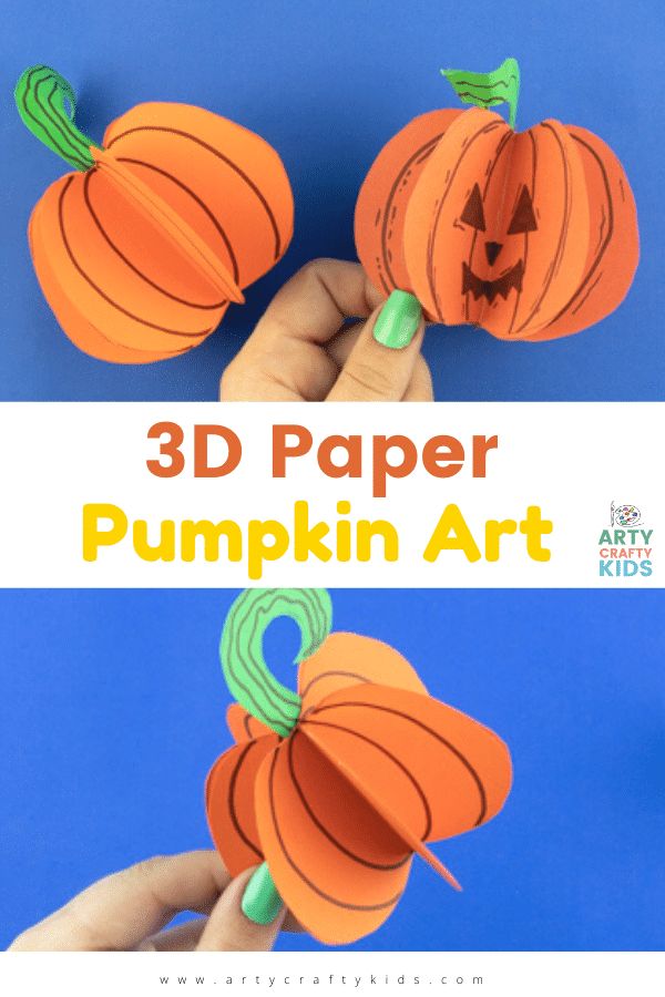 the paper pumpkin art project is an easy and fun fall craft for kids to make