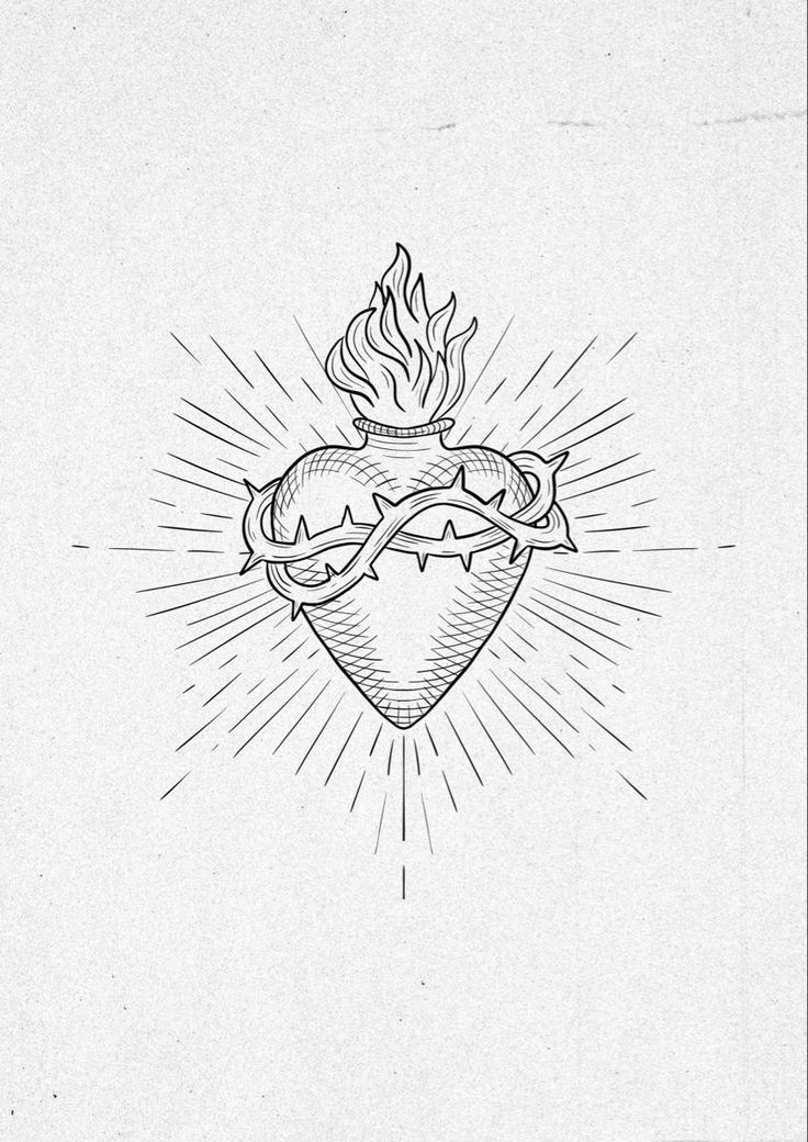 a black and white drawing of a hot dog with flames on it's side