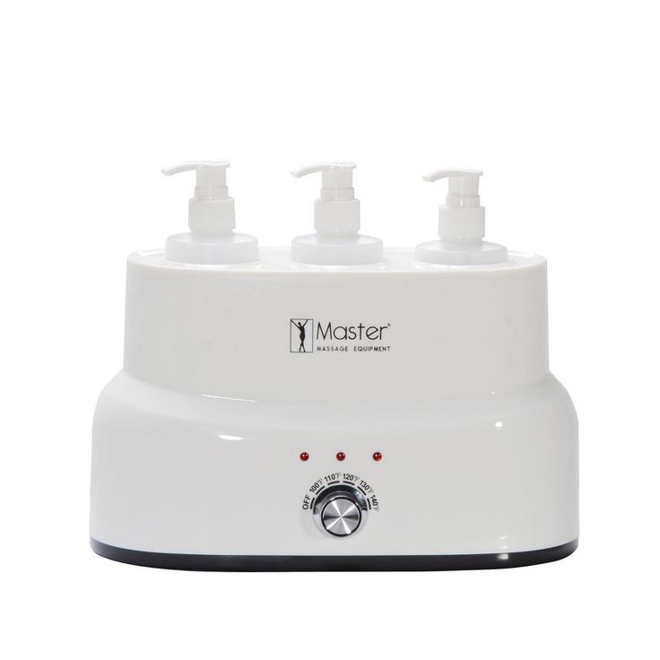 Best Choice for Massage Therapists! Master massage innovative top quality 3-bottle oil warmer makes your client more comfortable and happier by warming your favorite oil, lotion, cream, or gel. It heats up quickly, safely and evenly helping to keep the temperature consistent without compromising the oils nutrients. The warmer will gently warm 3 standard 8oz bottles to a perfect 60C/140F degrees and has an auto-shut off to regulate the temperature. The warmer has five adjustable temperature level Massage Oil Bottle, Oil Heater, Closet Laundry, Boutique Spa, Massage Body, Room Supplies, Esthetician Room, Laundry Bathroom, Massage Lotion