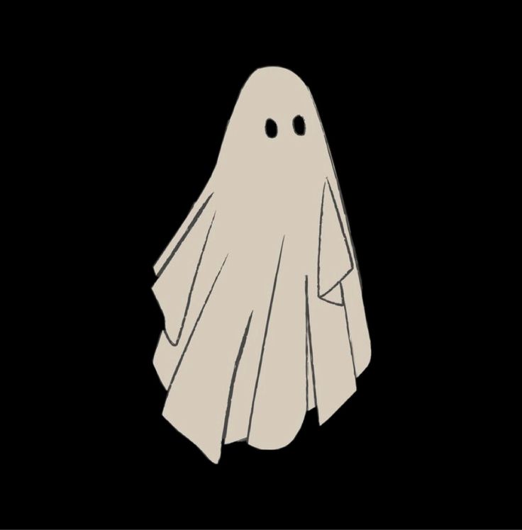 a ghost floating in the air on a black background