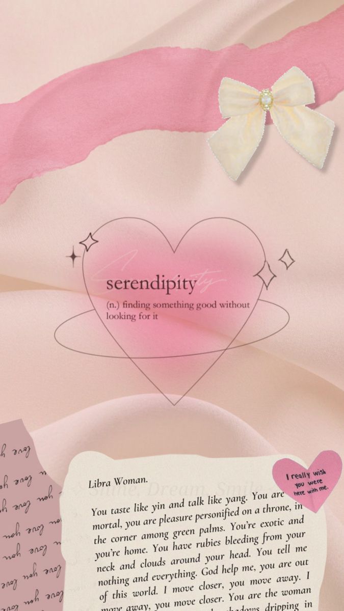 an image of a paper heart with the words serendipity written on it