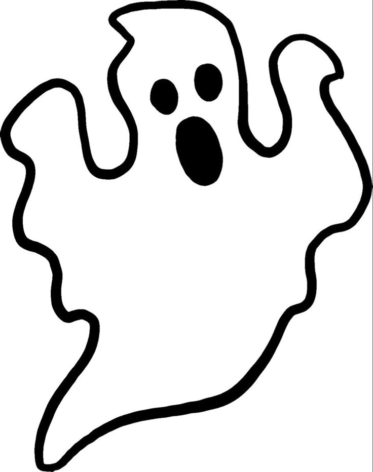 a black and white drawing of a ghost