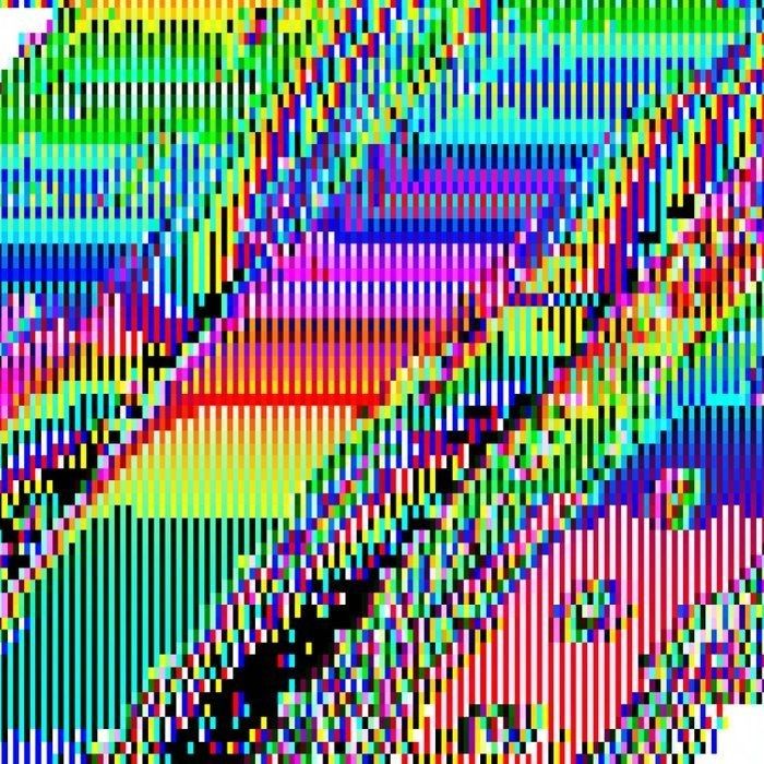 an abstract image of colorful lines and colors