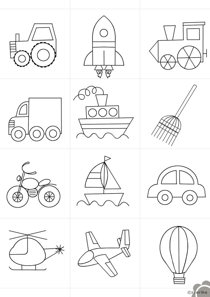 the different types of vehicles that can be used to learn how to draw and paint