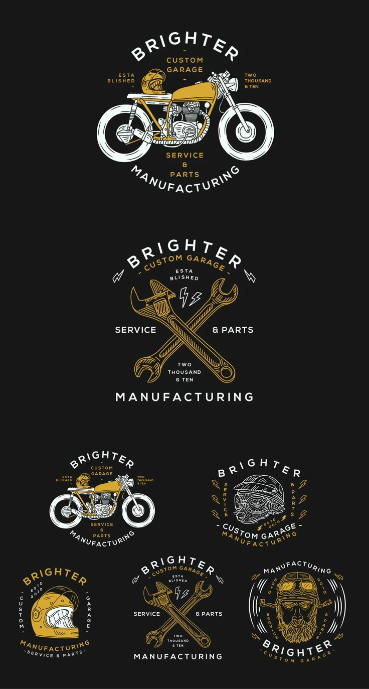 the different types of motorcycles are shown in this graphic style, and each one has an image