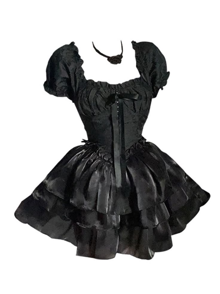 Size: XS, Color: Black Goth Clothes Outfits, Gothic Emo Fashion, Gothic Cute Outfits, Goth Dress Pattern, Dark Colors Outfit, Romantic Gothic Fashion, Cute Goth Dress, Goth Dress Outfit, Vintage Goth Outfits