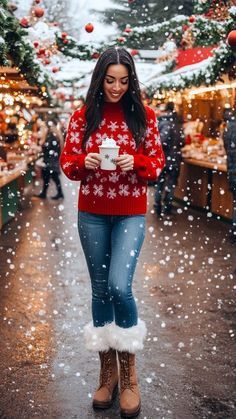 Trendy Date Night Outfit, Trendy Christmas Outfits, Diy Wedding Dress, Fashion Fail, Trendy Fall Outfits, Winter Outfits Women, Embroidered Tshirt, Christmas Girl, Casual Streetwear