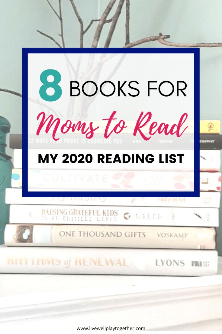 books are stacked on top of each other with the title 8 books for moms to read