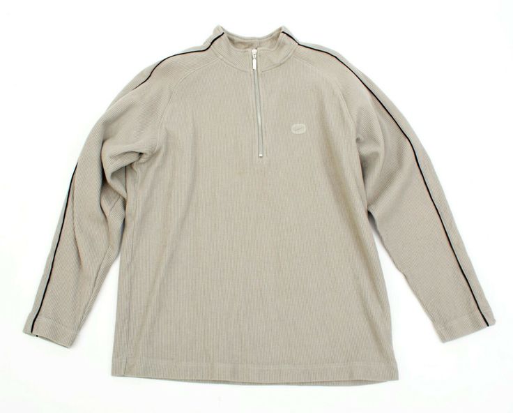 NIKE MEN'S LONG SLEEVE GRAY (WITH BLACK TRIM) RIBBED COTTON 1/4 ZIP PULLOVER SWEATER Pre-owned. This was clean when I hung in my closet some time ago and still appears clean. Due to individual laundry detergent sensitivities, I did not wash prior to listing. You may feel more comfortable having this item laundered prior to wearing. Please view photograph(s) for condition and details and ask questions prior to purchase. Nike long sleeve gray (with black trim) 100% cotton ribbed 1/4 zip pullover s Nike Sweater Zip Up, Mens Zip Up Sweater, Half-zip Sports Sweatshirt With Zipper, Half-zip Sweatshirt With Zipper Closure For Sports, Nike Long Sleeve, Mens 1/4 Zip Sweater, 1/4 Zip Pullover, Black Trim, 1/4 Zip