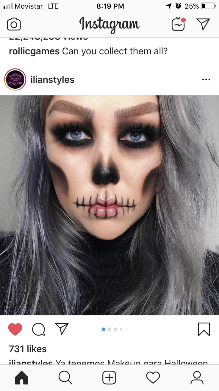 Easy Skeleton Makeup, Skull Face Makeup, Halloween Skeleton Makeup, Halloween Makeup Sugar Skull, Halloween Make-up Looks, Cute Halloween Makeup, Halloween Makeup Diy, Skeleton Makeup, Amazing Halloween Makeup