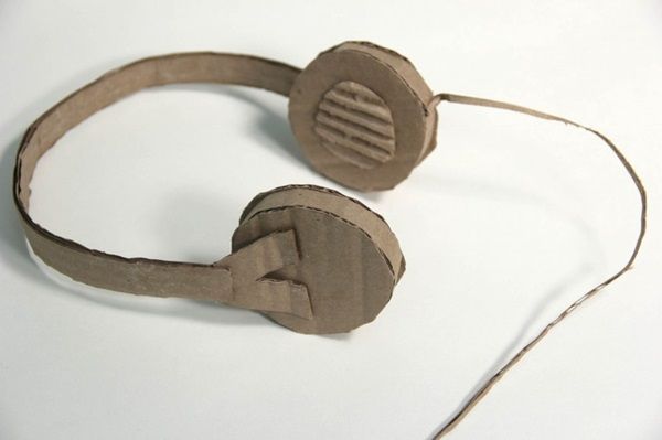 the headphones are made out of cardboard