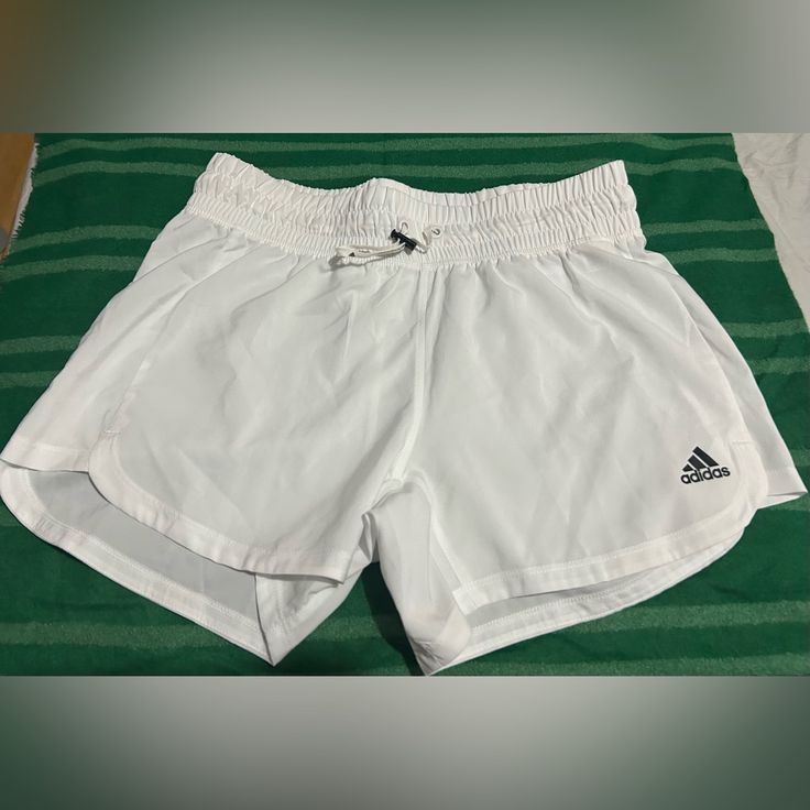 Size Small In Women’s Brand New ! Never Worn Shorts Adidas, Adidas White, Adidas Shorts, Shorts Athletic, White Adidas, Athletic Shorts, Adidas Women, White Shorts, Color White