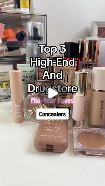 Jessica | Makeup, Skincare & Life on Instagram: "Top 3 - High-End and Drugstore Mid-Year Faves - CONCEALERS @itcosmeticsca @hauslabs @tower28beauty @maybelline @nyxcosmetics_canada @lorealparis #concealer #concealerlover #concealertips" Tower 28 Concealer, Dewy Concealer, Concealer For Dry Skin, Laura Mercier Bronzer, Top Concealers, Cheap Concealer, The Best Concealer, Best Drugstore Concealer, Best Concealers