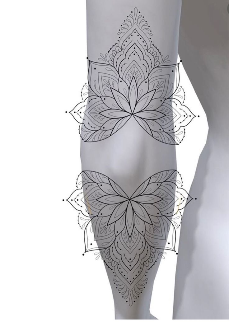 an artistic rendering of a woman's legs with floral designs on them, and the bottom part of her leg showing