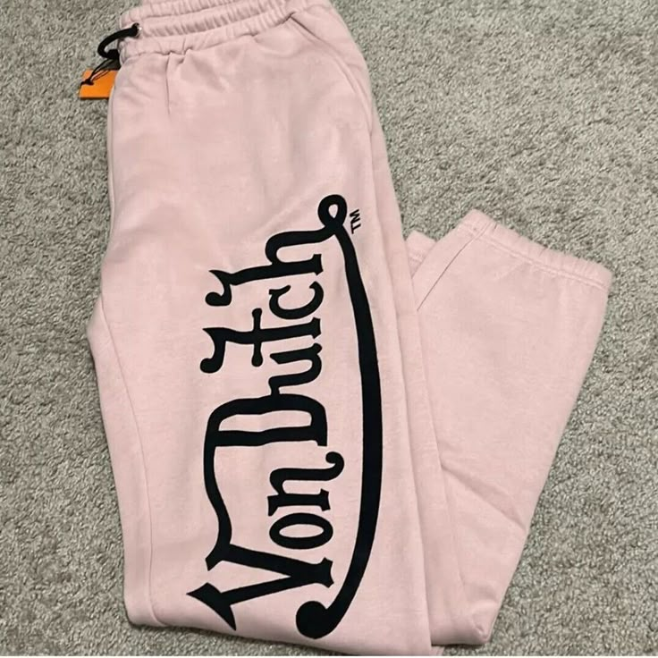 Brand New, Sealed In Poly Bag. Trendy Pink Sweatpants With Letter Print, Trendy Pink Letter Print Pants, Pink Athleisure Bottoms For Leisure, Pink Letter Print Bottoms For Streetwear, Trendy Pink Leisure Pants, Trendy Pink Pants For Leisure, Pink Relaxed Fit Trendy Joggers, Trendy Pink Relaxed Fit Joggers, Trendy Stretch Pink Joggers