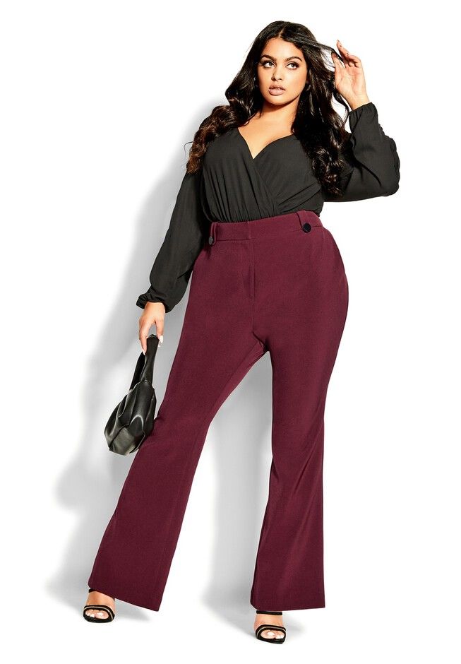 Sleek Outfit, Chic Pants, Your Gorgeous, Crisp White Shirt, Tunic Tank Tops, Plus Size Pants, City Chic, Chic Woman, Bottom Clothes