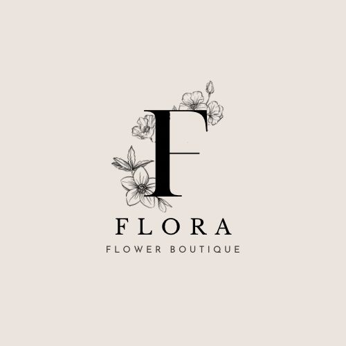 the logo for flora flower boutique, which has been designed to look like flowers