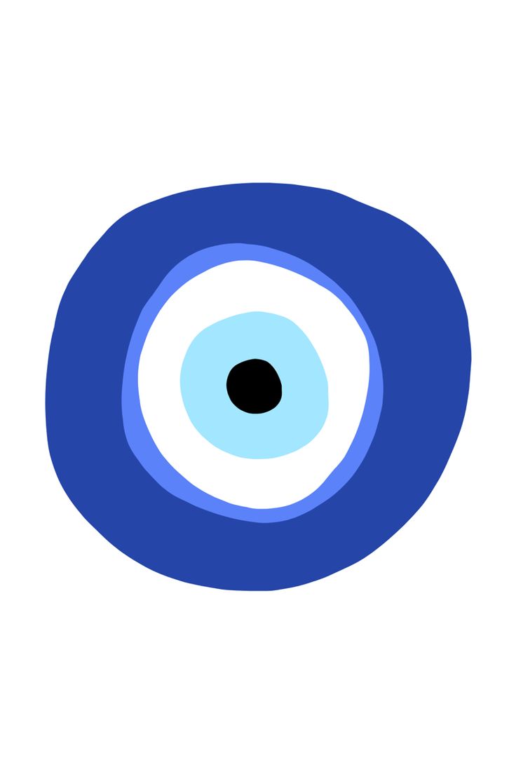 an eyeball is shown in blue and white