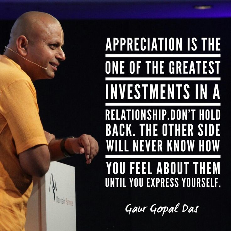 a man standing in front of a podium with a quote on it that says appreciation is the one of the greatest investments in a