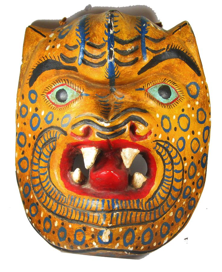 https://www.etsy.com/listing/119640225/mexican-tiger-religious-dance-mask?ref=sr_gallery_41 Mexican Masks, Painted Masks, Vintage Oddities, Mexican Artwork, Mexican Mask, Vintage Mannequin, Mask Art, Jungle Cat, Mexican Artists