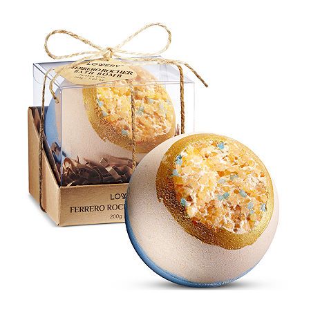 Lovery Ferrero Rocher bath bombUnwinding after a long day or starting what would be a cumbersome week with a luxurious and relaxing bath is always a good idea. But why just soak in your tub filled with water when you can make the experience more magical and serene with the help of our organic bath bombs?What makes our Ferrero Rocher bath bombs unique from the rest?At Lovery, we create our bath bombs with the primary goal of providing you with a decadent and indulgent bath experience. Our product Chocolate Spa, Coco Butter, Handmade Birthday Gifts, Bath Ball, Large Bath, Bath Fizzies, Handmade Bath Products, Handmade Box, Ferrero Rocher