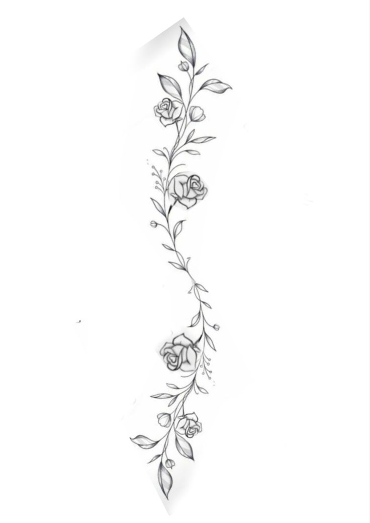 a tattoo design with roses on it