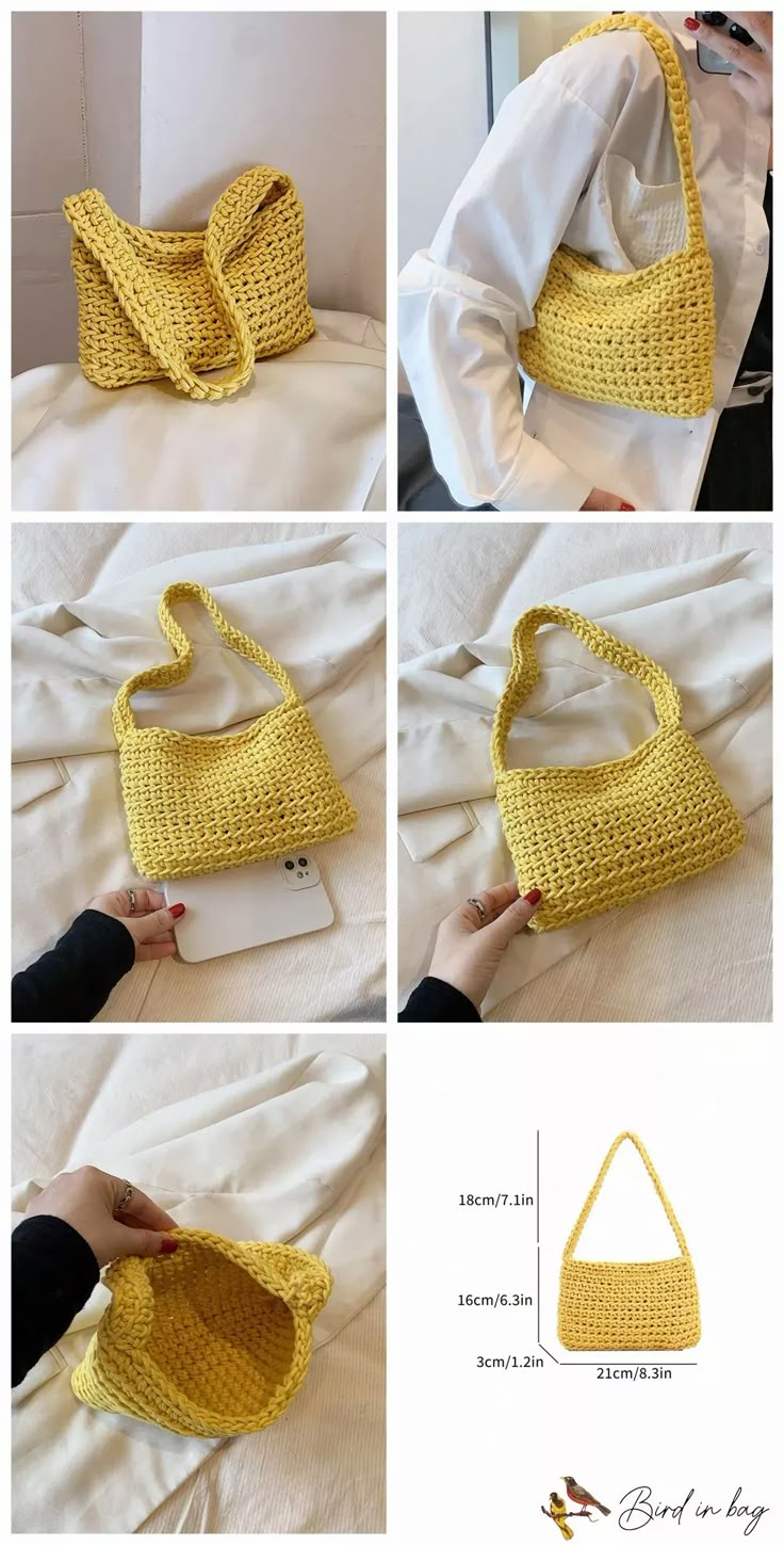 crocheted handbag pattern with instructions to make it look like an open purse