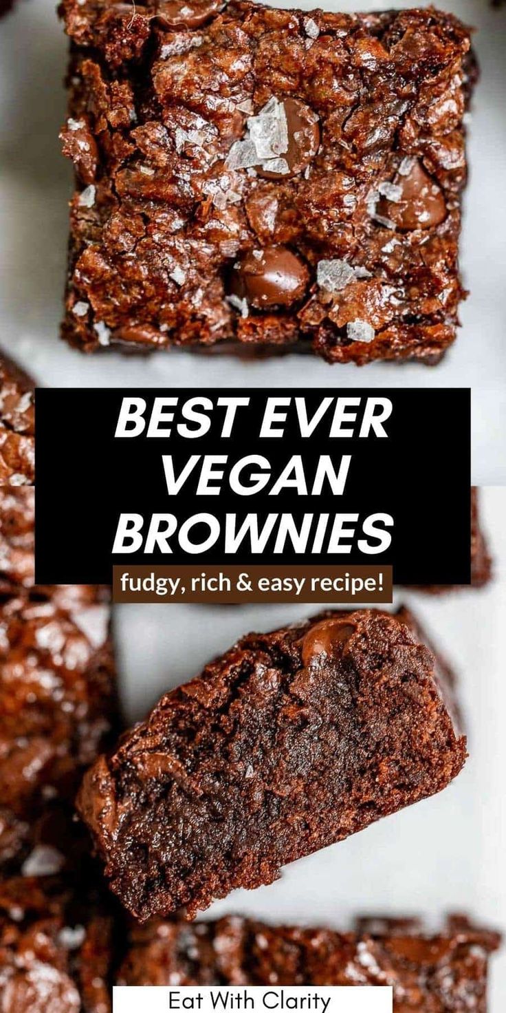 the best ever vegan brownies are made with fresh, rich and easy ingredients