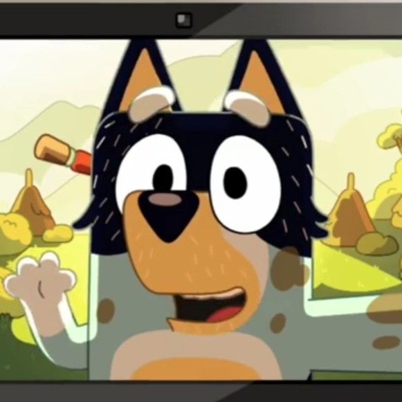 a cartoon dog with glasses and a hat on his head is standing in front of a computer screen