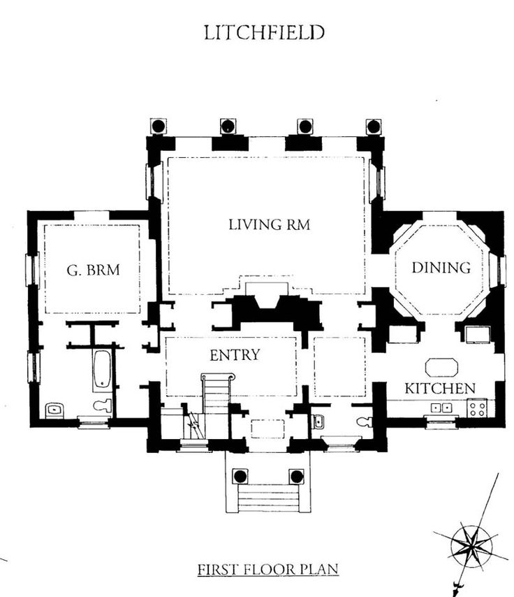 the first floor plan for an old house