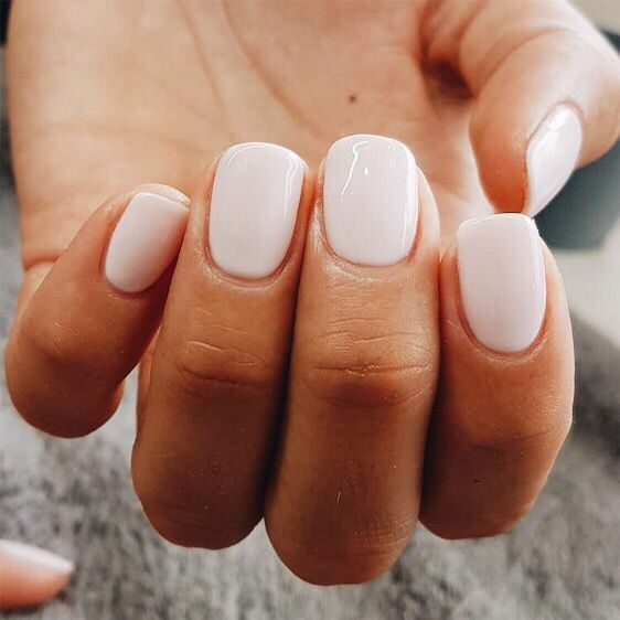 Pretty Nail Colors, Milky Nails, Smink Inspiration, White Nail Polish, Dip Powder Nails, Dipped Nails, Manicure Y Pedicure, Manicure E Pedicure, Powder Nails